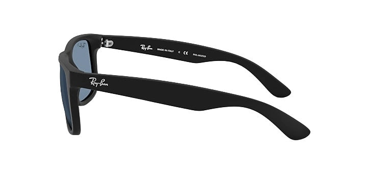 PLX RAY-BAN JUSTIN SUNGLASSES BLACK w/ DARK BLUE