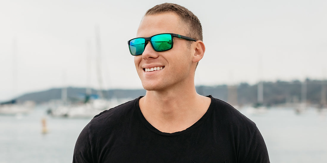 BLENDERS MESA SUNGLASSES ALPINE MOON w/ BLACK / GREEN POLAR