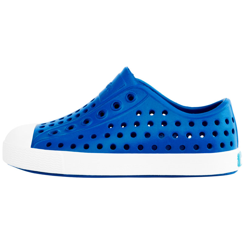 NATIVE JEFFERSON YOUTH SHOE SP22 VICTORIA BLUE/SHELL WHITE