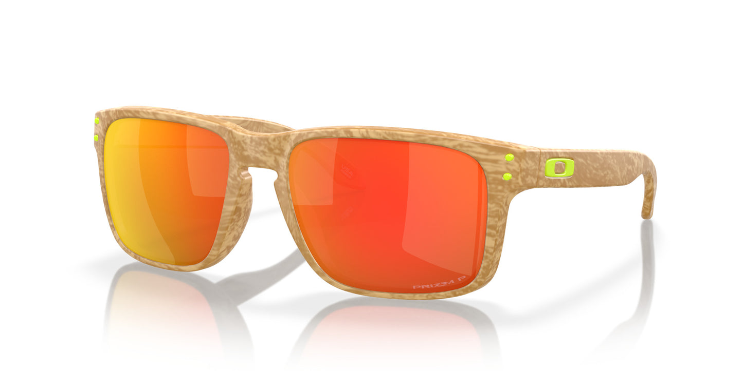 OAKLEY HOLBROOK STONE DESERT TAN SUNGLASSES w/ PRIZM RUBY PLRZD