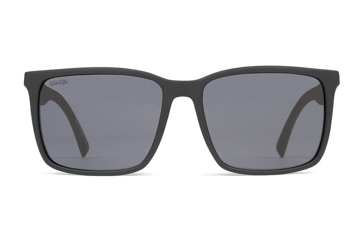 VONZIPPER LESMORE BLACK SATIN SUNGLASSES w/ GRY LENS