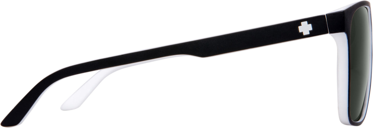 SPY CZAR WHITEWALL SUNGLASSES w/ HD PLUS GRY GRN PLAT SPEC MRR