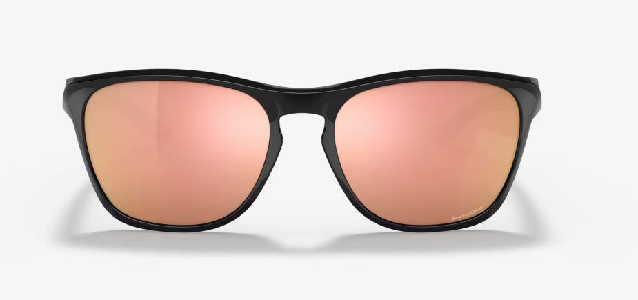 OAKLEY MANORBURN POLISHED BLACK SUNGLASSES w/PRZM ROSE GLD