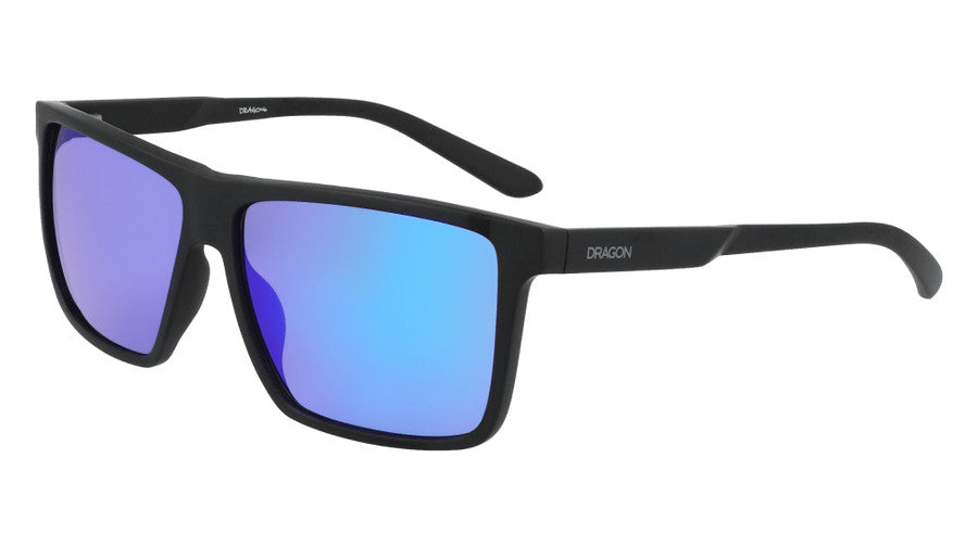 DRAGON SPARROW MATTE BLACK SUNGLASSES w/ LL BLU ION LENS