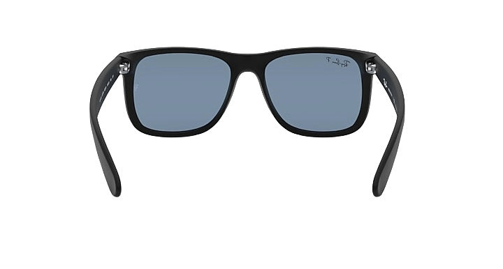 PLX RAY-BAN JUSTIN SUNGLASSES BLACK w/ DARK BLUE