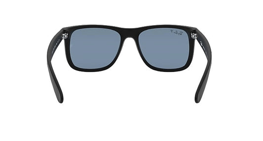 PLX RAY-BAN JUSTIN SUNGLASSES BLACK w/ DARK BLUE
