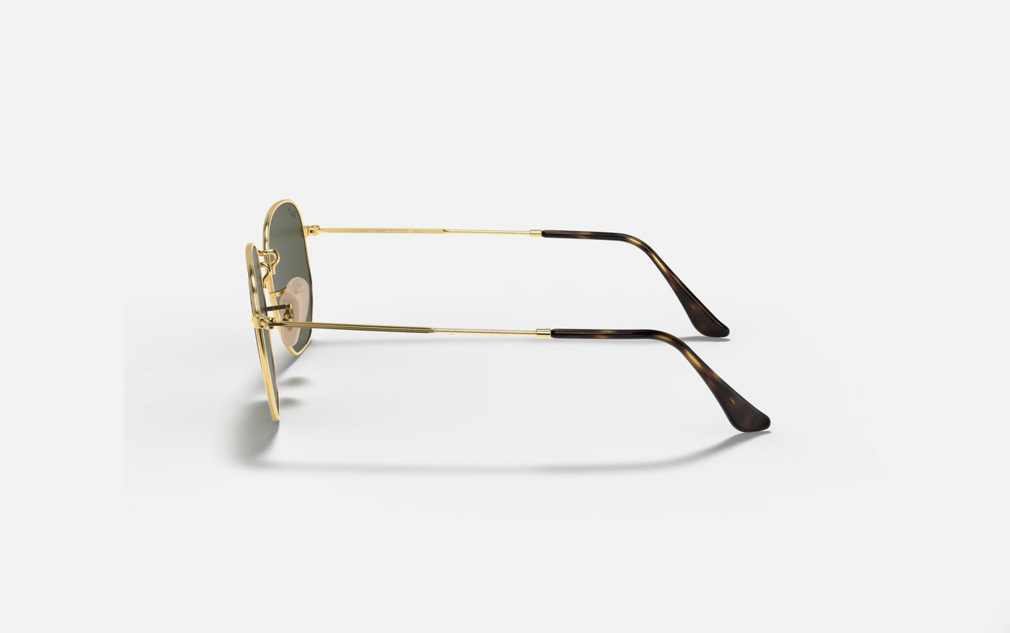 RAY-BAN HEXAGONAL SUNGLASSES ARISTA w/ BROWN GRAD GREY