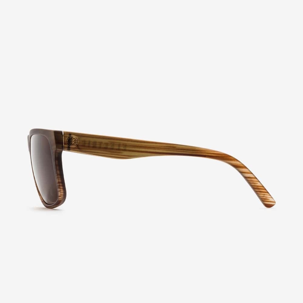 ELECTRIC KNOXVILLE XL RED WOOD SUNGLASSES w/ BRNZ PLR LENS