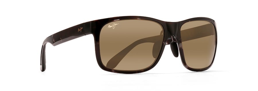 MAUI JIM ASIAN FIT RED SANDS BLACK GRY TORT SUNGLASSES w/ HCL BRNZ PLR LENS
