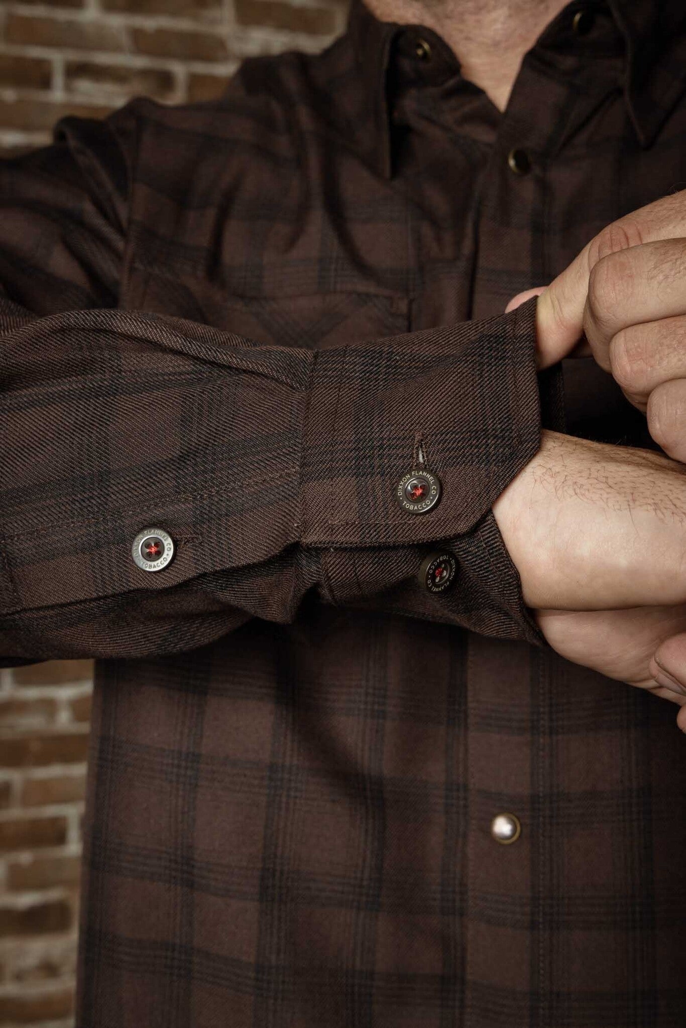 DIXXON MENS TOBACCO LS FLANNEL HO25 BROWN