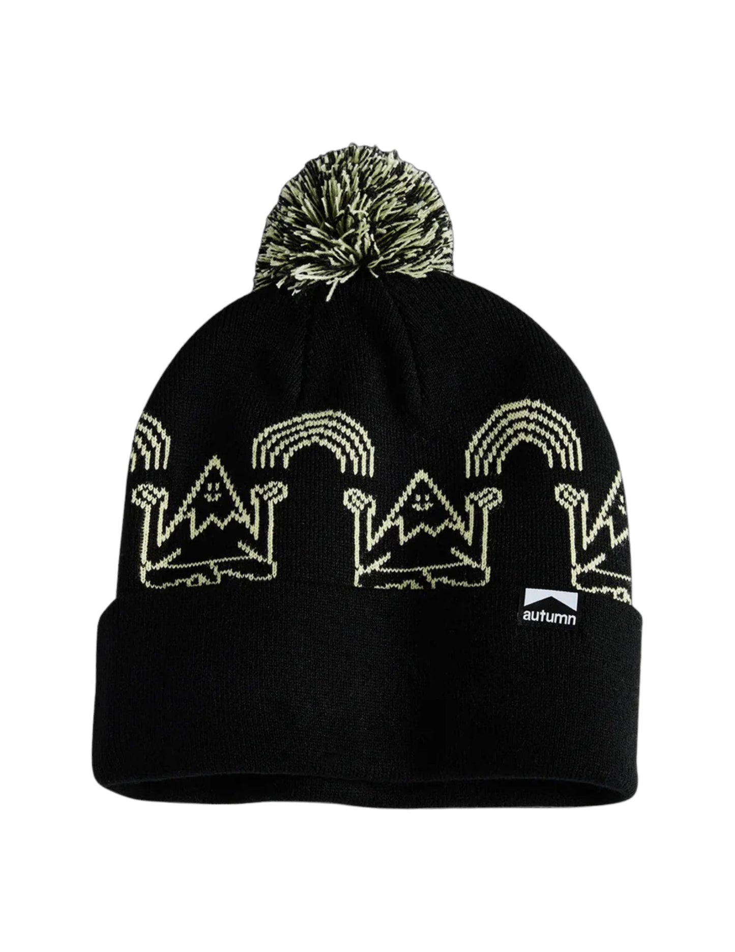 2025 AUTUMN SURPLUS MINDFUL MTN POM BEANIE BLACK