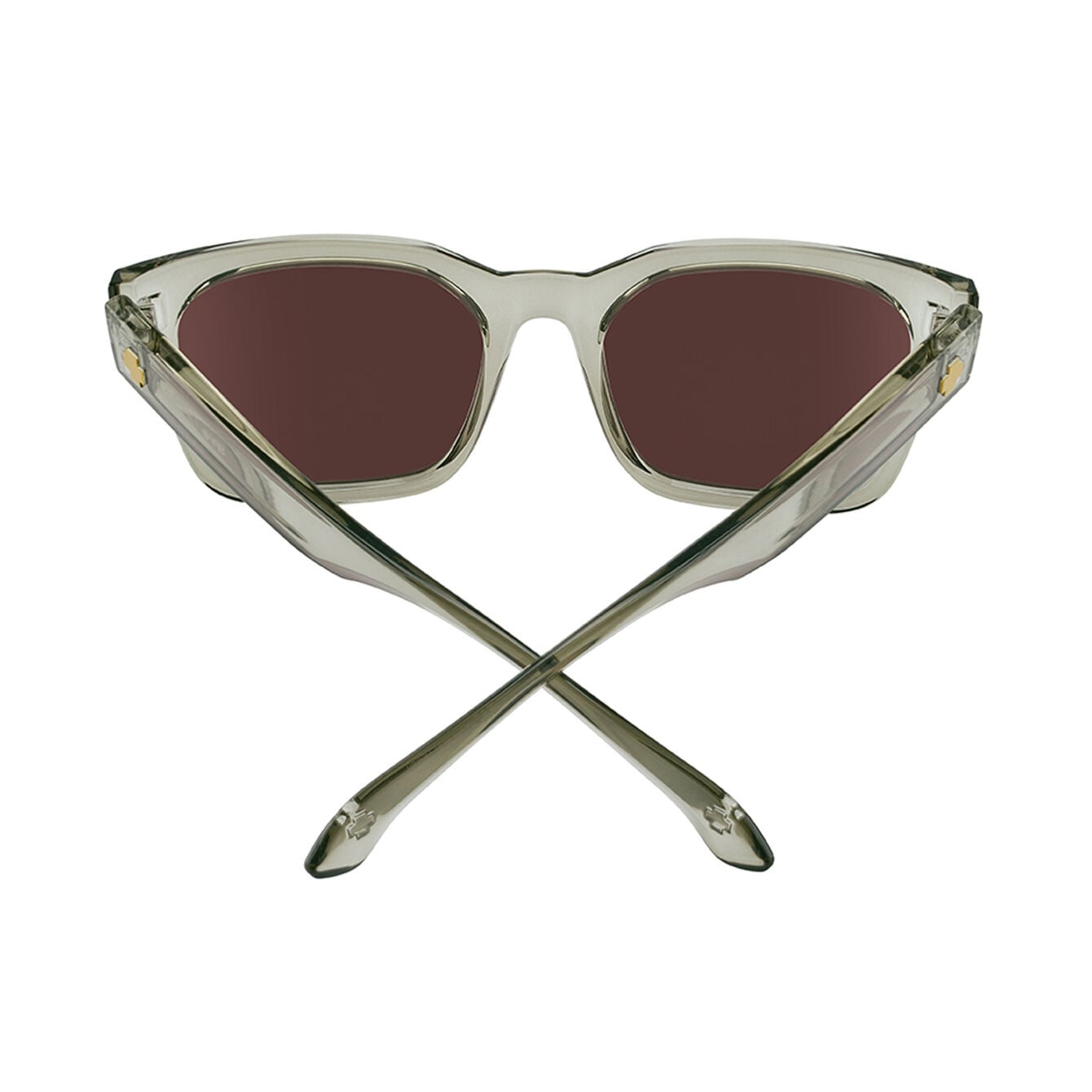 SPY DESSA SUNGLASSES TRANSLUCENT DUSTY OLIVE w/ HAPPY BRNZ PLR