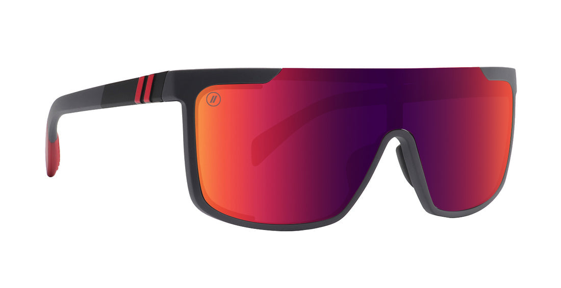 BLENDERS ACTIVE SCI-FI SUNGLASSES HEAT STRIKER w/ GLOSS GREY  / CRIMSON PC POL