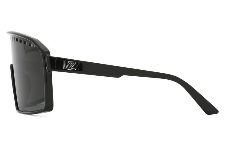 VONZIPPER SUPER RAD BLACK GLOSS SUNGLASSES w/ VINTAGE GREY LENS