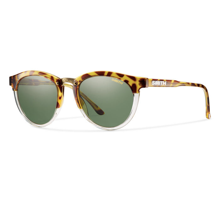 SMITH QUESTA AMBER TORT SUNGLASSES w/ PLR GRY/GRN