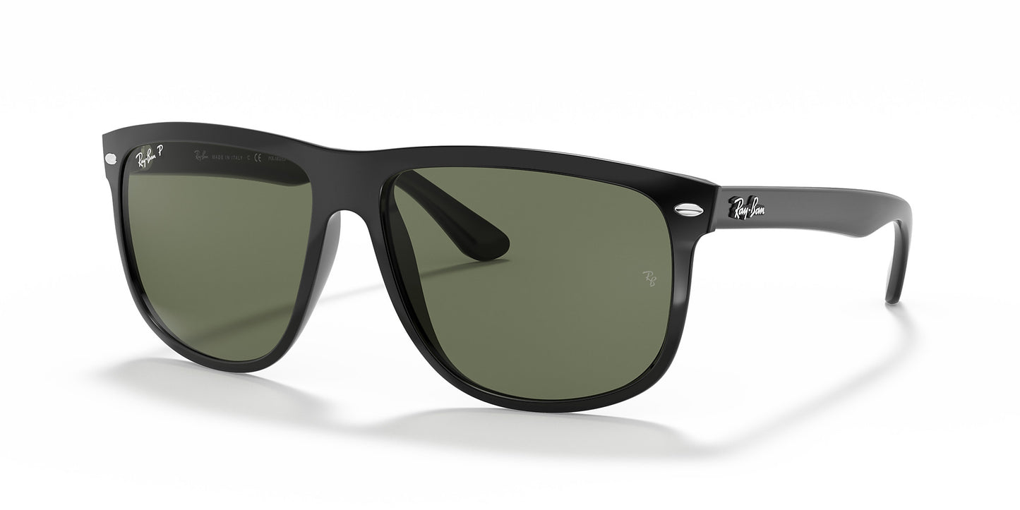RAY-BAN BOYFRIEND SUNGLASSES BLACK w/ DARK GREEN