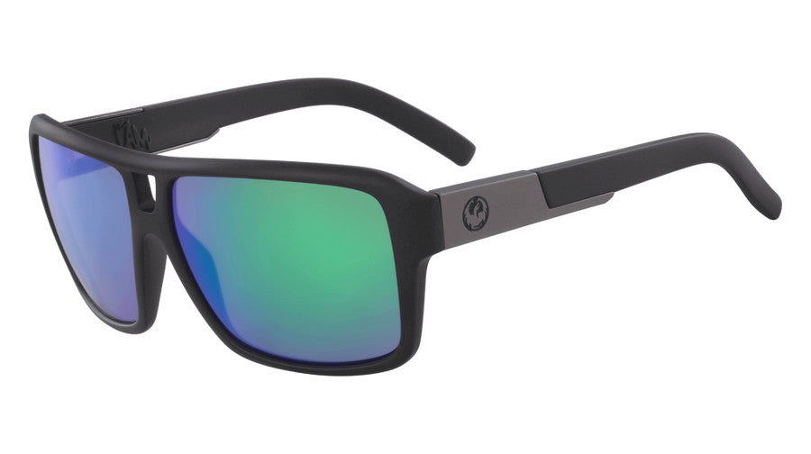 DRAGON THE JAM MATTE BLACK SUNGLASSES w/ LL GRN ION LENS