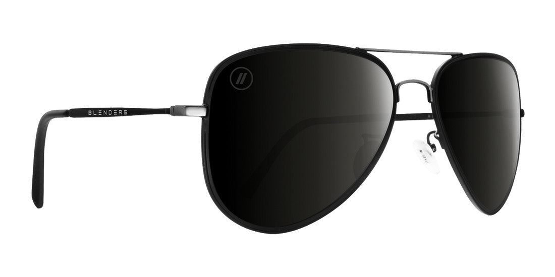 BLENDERS A SERIES SPIDER JET MATTE BLACK SUNGLASSES w/ SMOKE PLR LENS