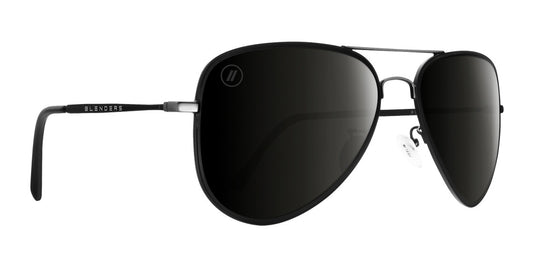 BLENDERS A SERIES SPIDER JET MATTE BLACK SUNGLASSES w/ SMOKE PLR LENS