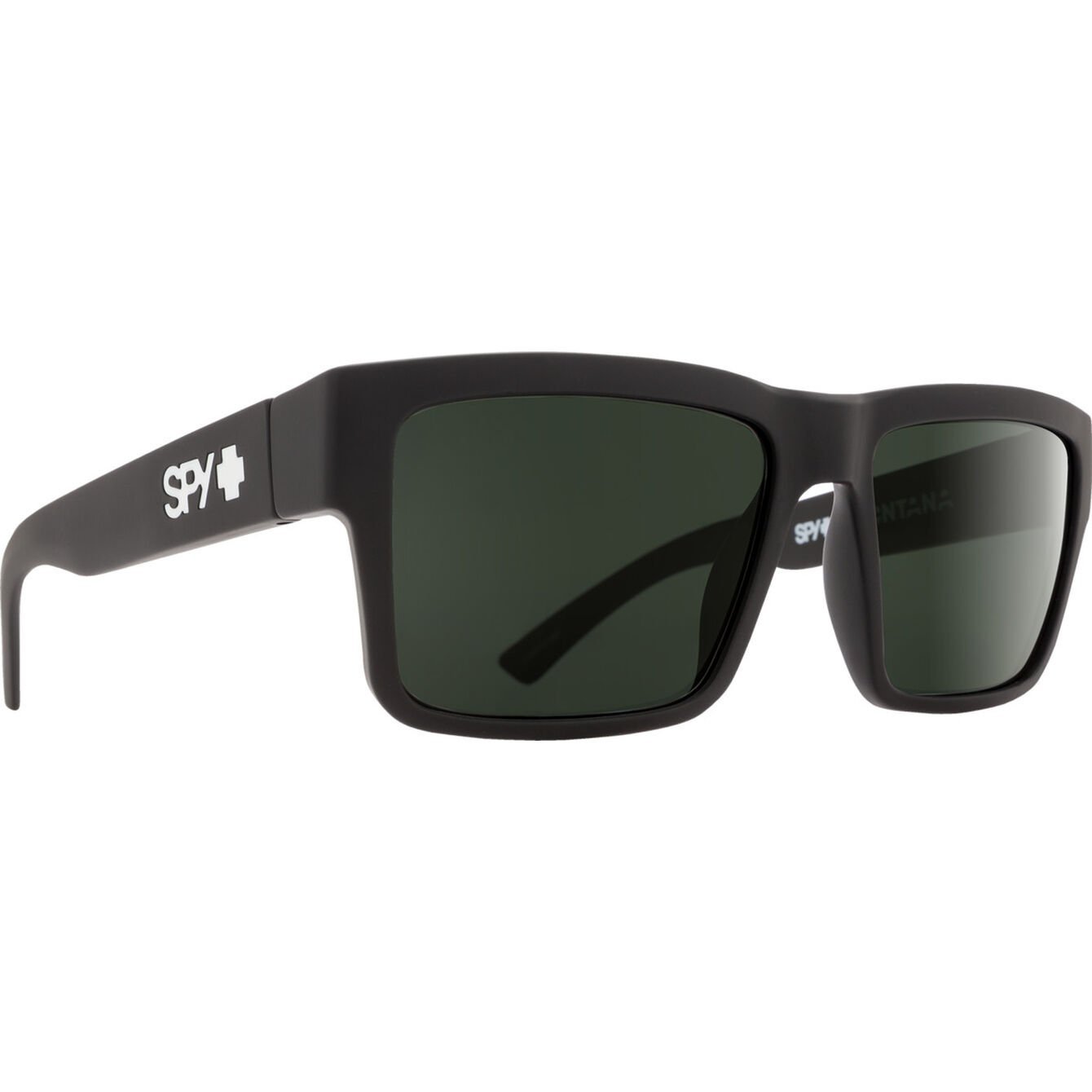 SPY MONTANA SOFT MATTE BLACK SUNGLASSES w/HD PLUS GRY GRN