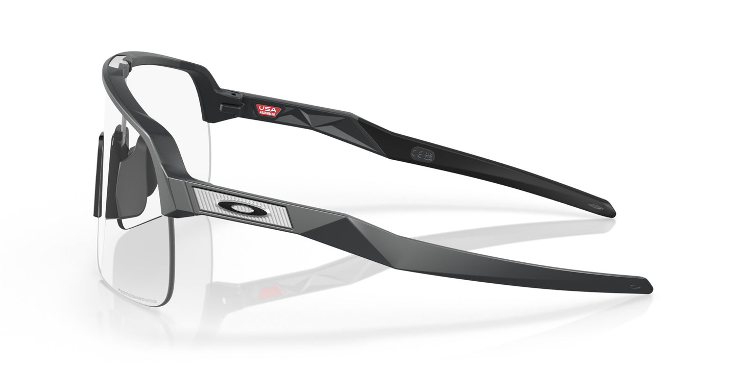 OAKLEY SUTRO LITE MATTE CARBON SUNGLASSES w/ CLEAR TO BLK PHOTO