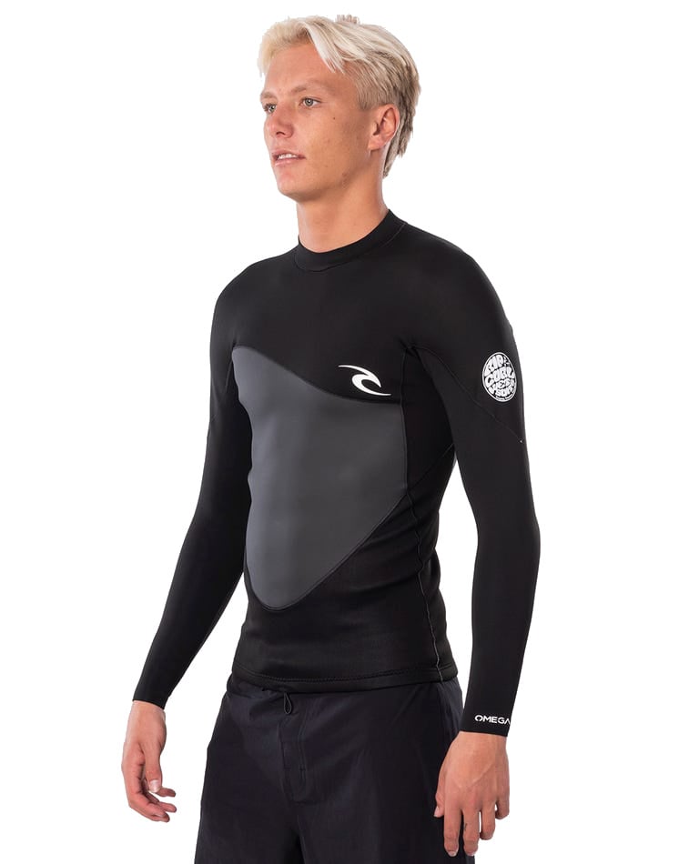 2020 RIP CURL MENS OMEGA 1.5MM L/S WETSUIT JACKET BLACK