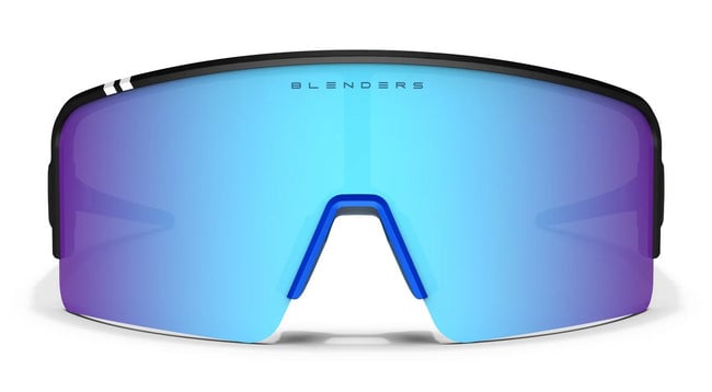 BLENDERS ECLIPSE X2 BREAKER POINT SUNGLASSES MATTE BLACK w/ BLUE PLR LENS