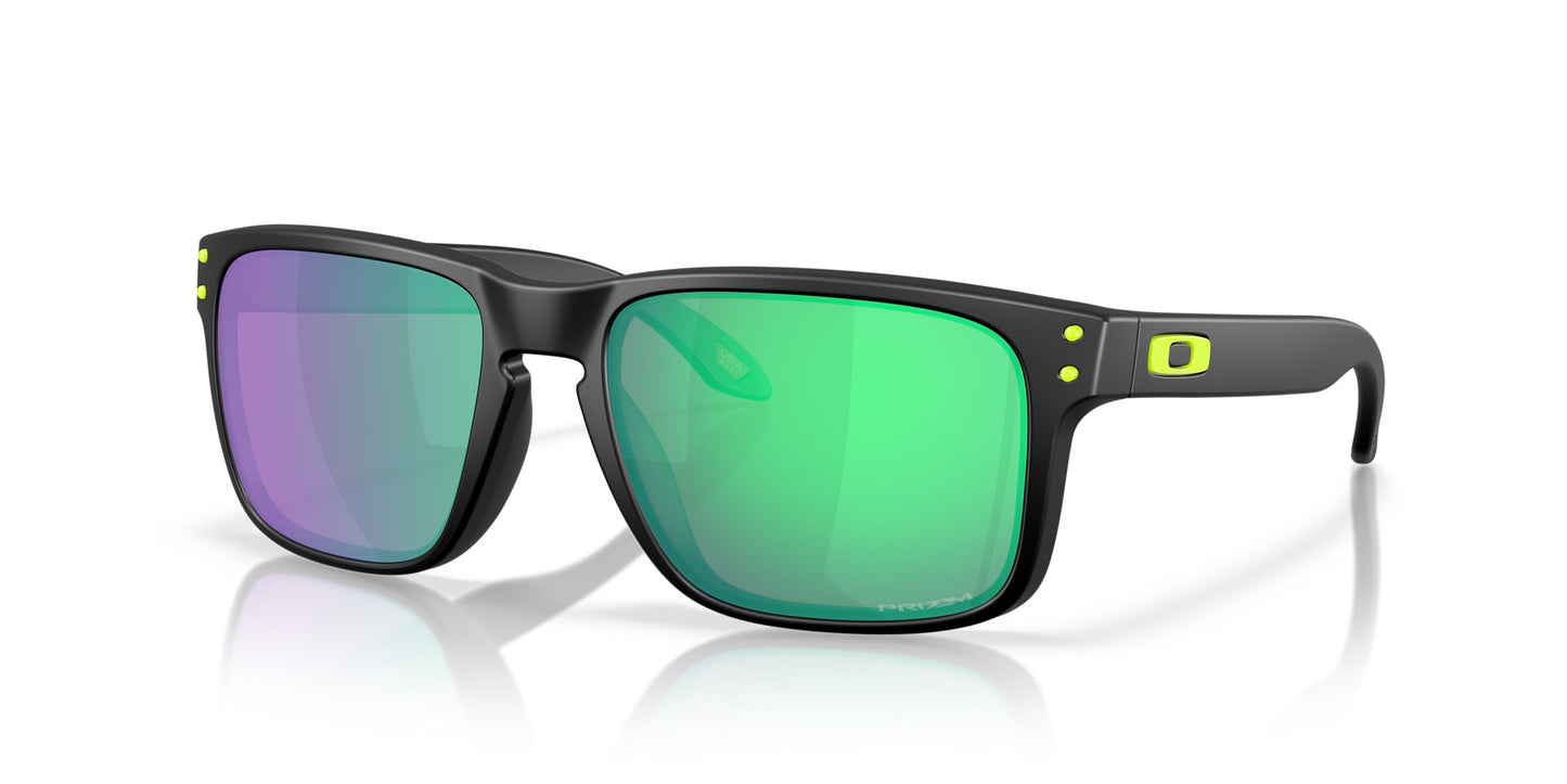 OAKLEY HOLBROOK MATTE BLACK SUNGLASSES  w/ PRIZM ROAD JADE PLR