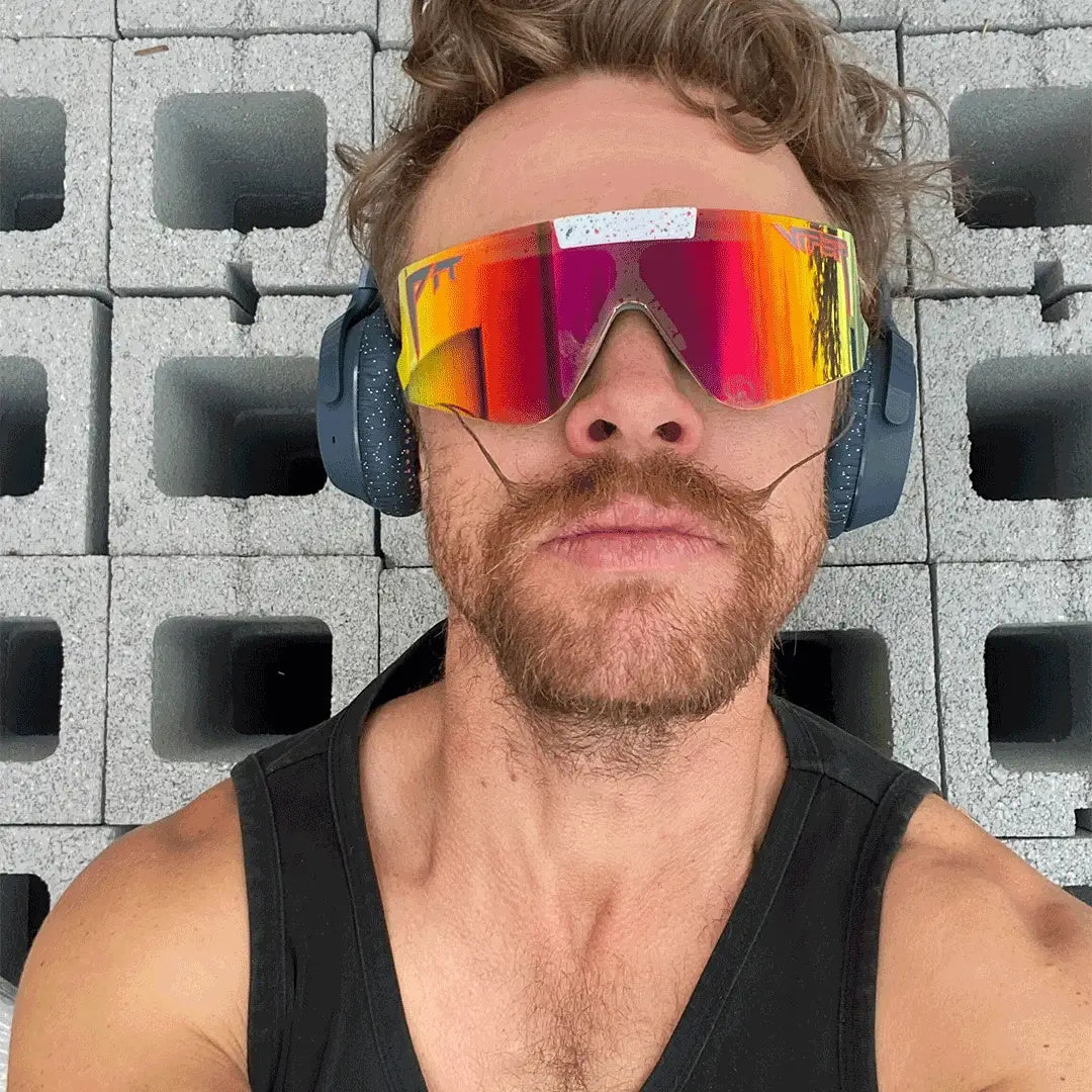 PIT VIPER THE FLIP-OFFS HEATER SUNGLASSES w/HDPV POLAR RED