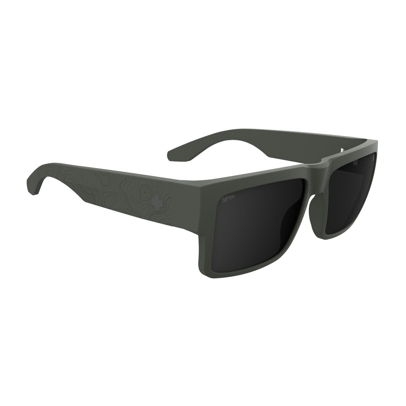 SPY CYRUS MATTE OLIVE SUNGLASSES w/ HAPPY GRY