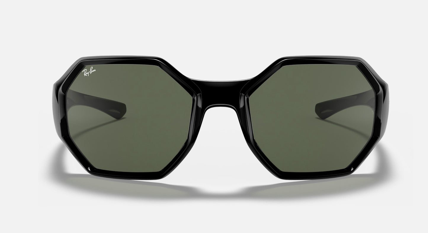 RAY-BAN RB4337 SUNGLASSES BLACK w/ DARK GRN