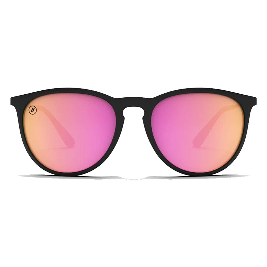 BLENDERS NORTH PARK ROSE THEATER SUNGLASSES MATTE BLACK w/ PINK PLR LENS