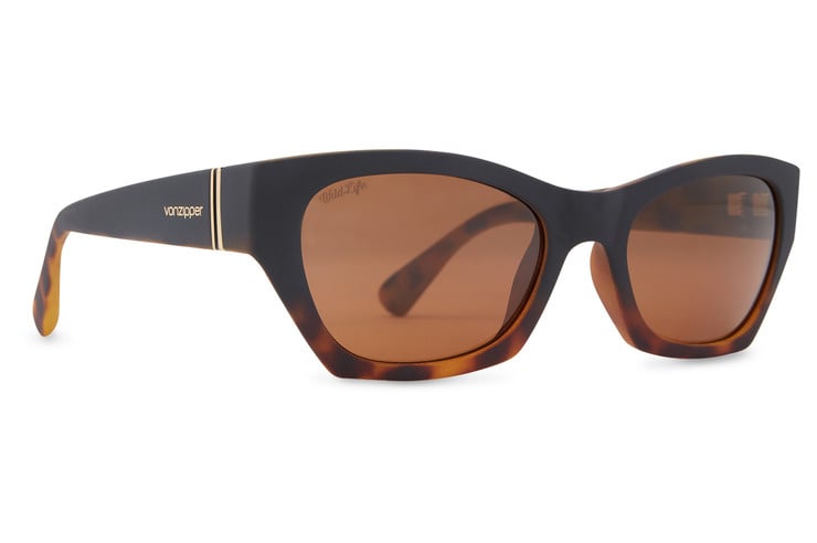VONZIPPER STRAY NEGRA TORTUGA DE SUNGLASSES w/ BRNZ PLR LENS