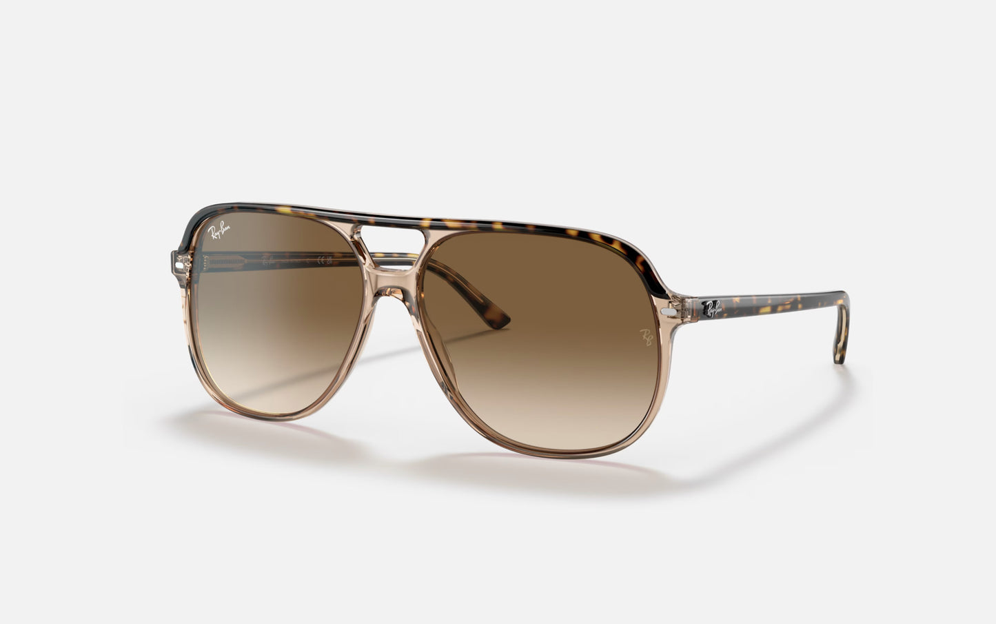 RAY-BAN BILL SUNGLASSES TRANSPARENT BROWN w/ LIGHT BROWN GRADIENT