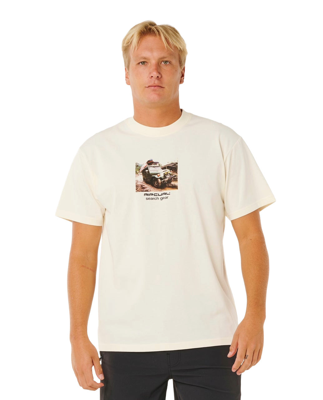 RIP CURL MENS SEARCH RIG SS TEE SP26 (3021) BONE