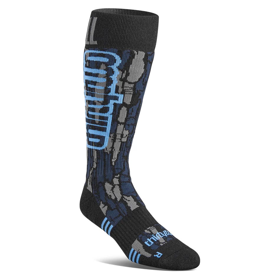 2025 THIRTYTWO SIGNATURE MERINO SOCK BLACK/BLUE