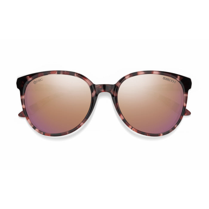 SMITH CHEETAH ROSE TORT SUNGLASSES w/ CP PLR RS GLD MIR