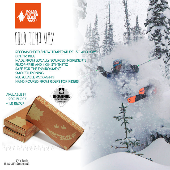 BOARD BUTTER COLD 90G SNOWBOARD WAX W24 BLUE
