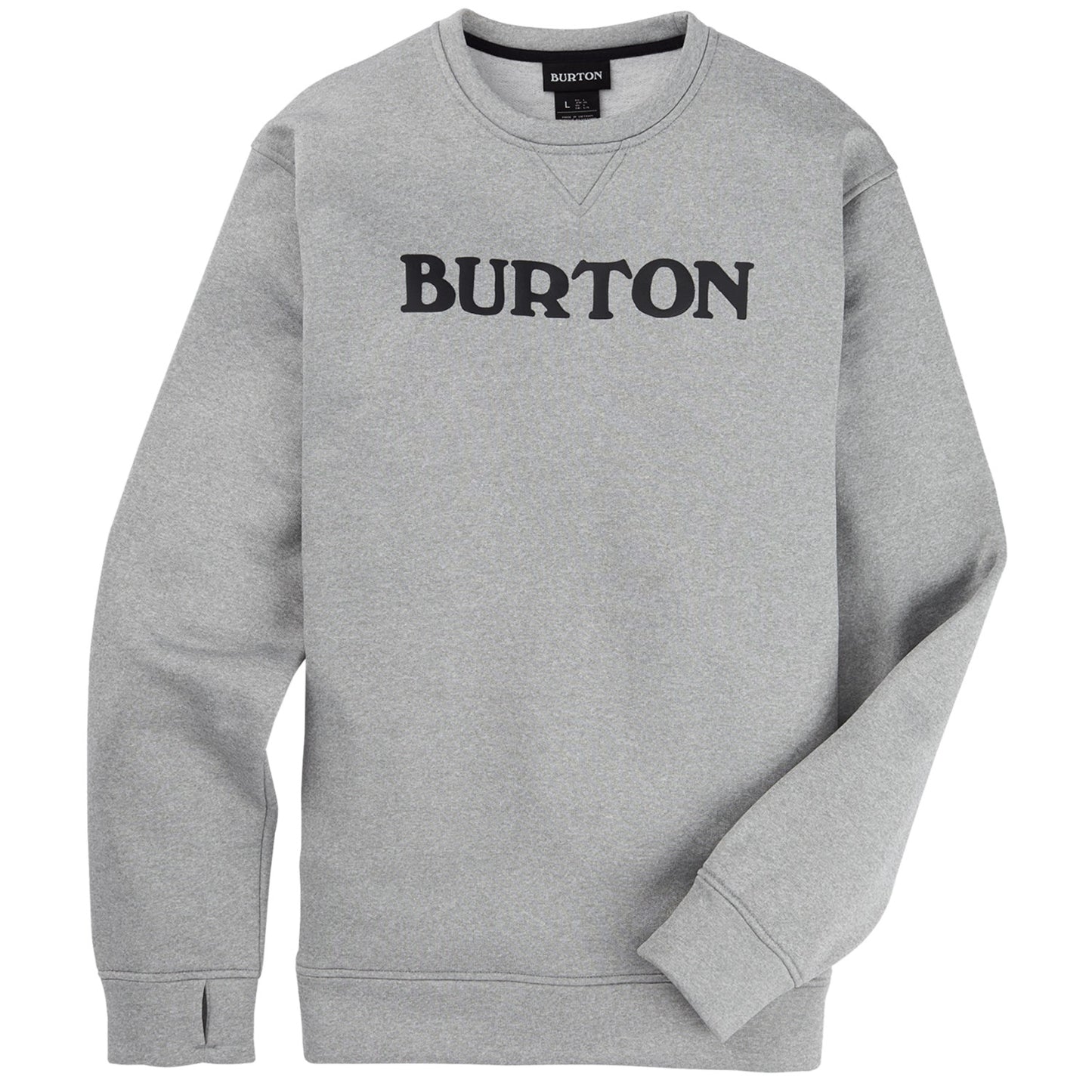 2026 BURTON OAK PULLOVER CREW TRUE BLACK HTHR