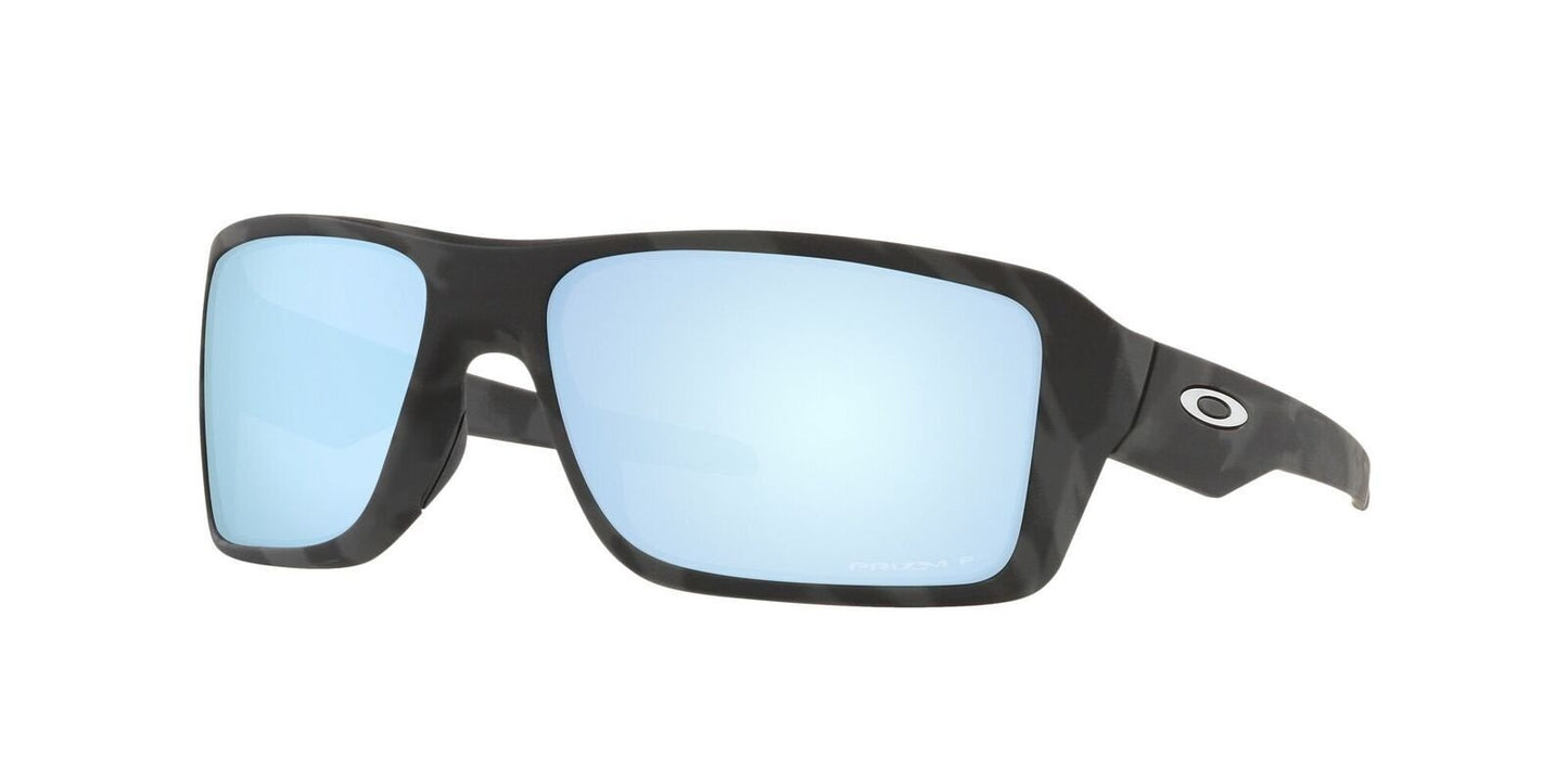 OAKLEY DOUBLE EDGE MATTE BLACK CAMO SUNGLASSES w/ PRIZM DEEP WATER PLR LENS