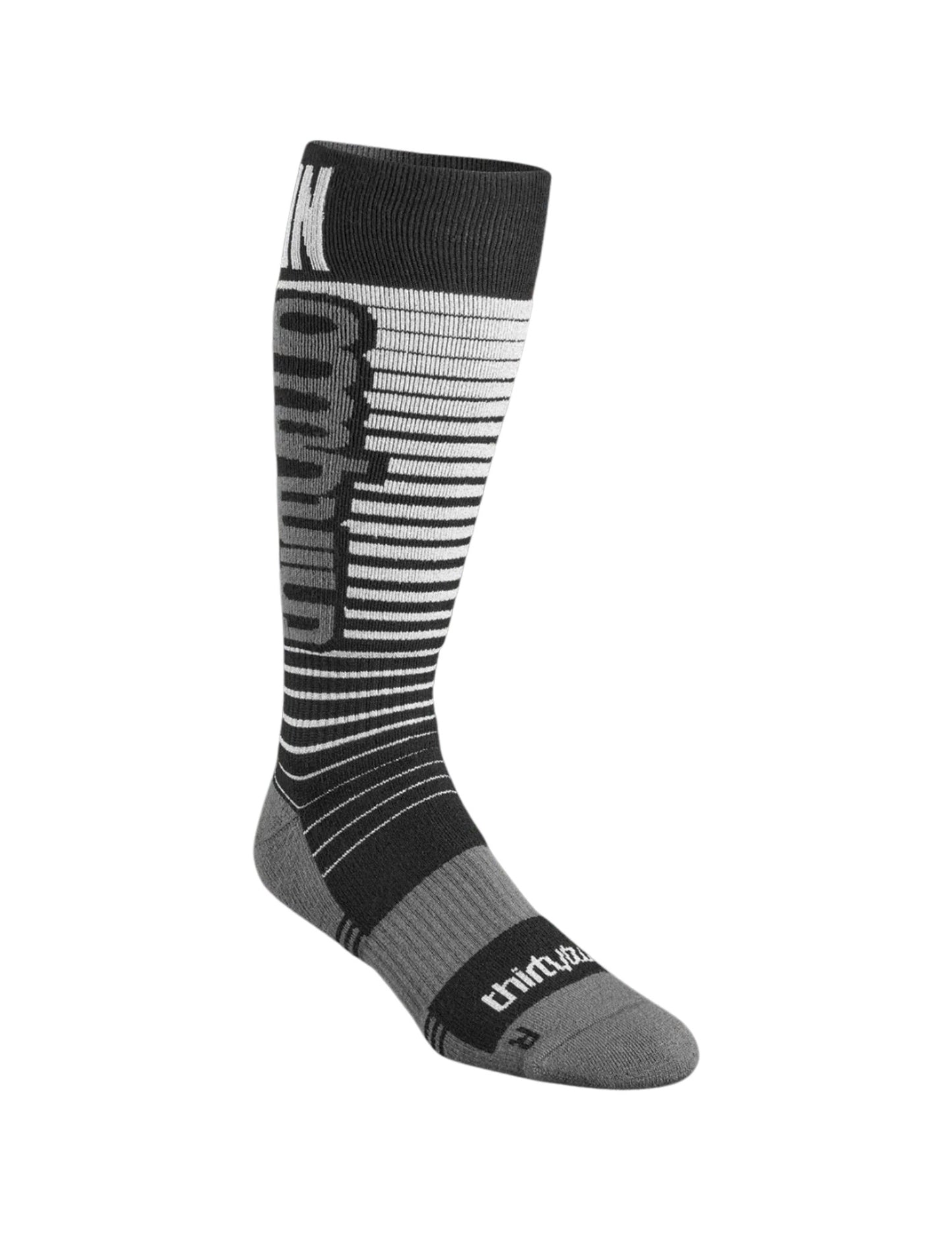 2025 THIRTYTWO SIGNATURE MERINO SOCK BLACK/SILVER