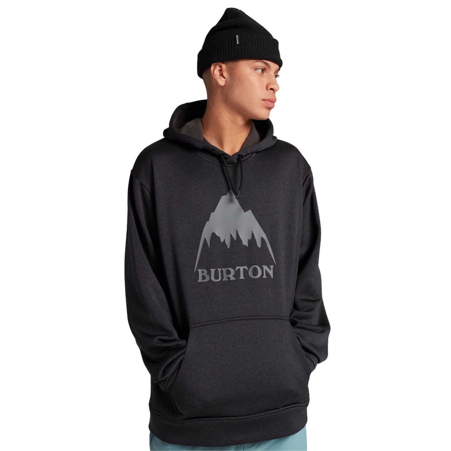 2026 BURTON OAK PULLOVER HOODIE TRUE BLACK HEATHER