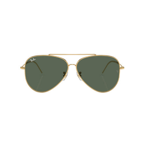 RAY-BAN RBR0101 AVIATOR REVERSE ARISTA SUNGLASSES w/ DARK GREEN