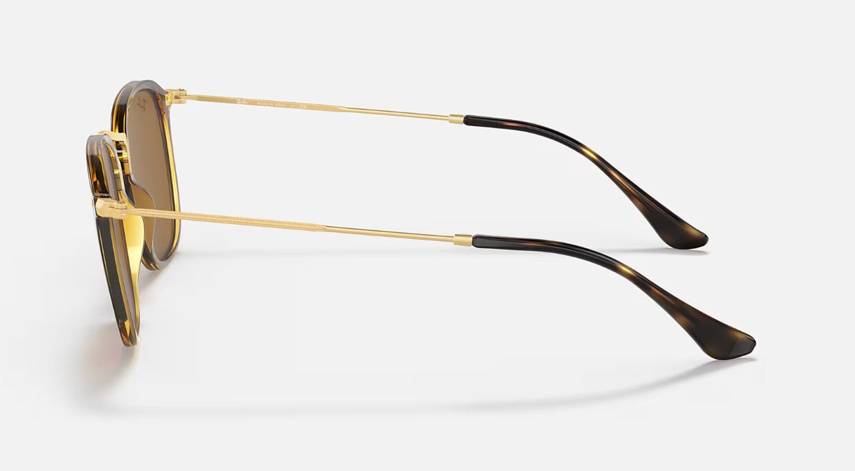 RAY-BAN RB2448 SUNGLASSES LIGHT HAVANA w/B-15 BROWN