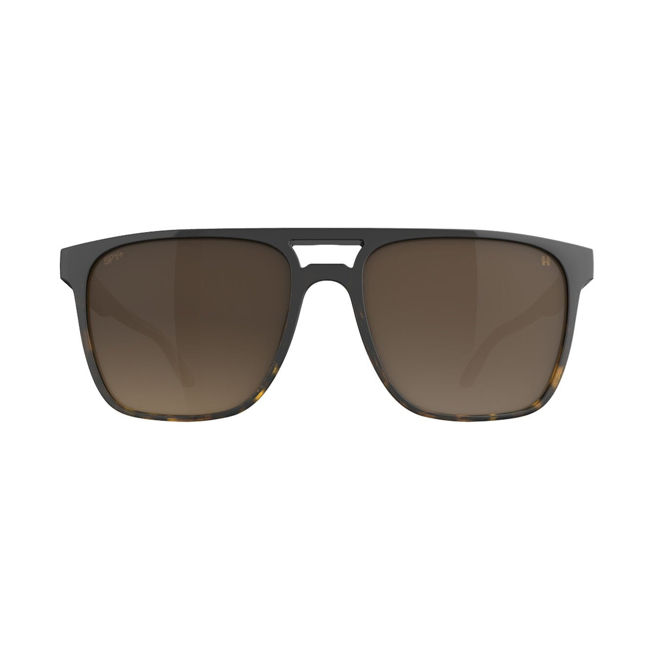 SPY CZAR MATTE BLACK TORT FADE SUNGLASSES w/ HAPPY BRN FADE