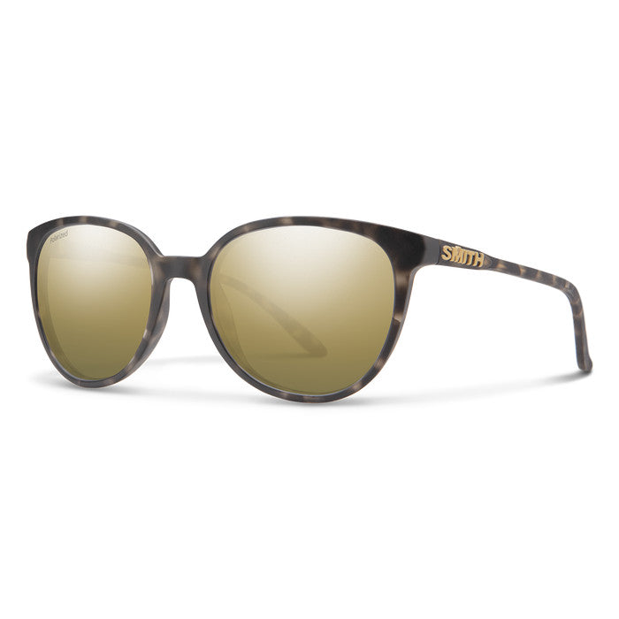 SMITH CHEETAH MATTE ASH TORT SUNGLASSES w/ CP PLR GLD MIR