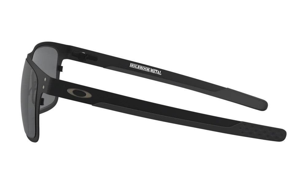OAKLEY HOLBROOK METAL MATTE BLK SUNGLASSES w/ GRY LENS