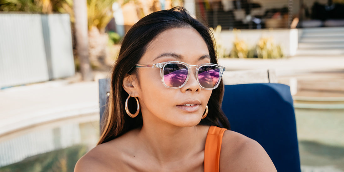 BLENDERS SYDNEY SUNGLASSES STELLAR GRACE w/ CLEAR / RAINBOW LAVENDER POLAR