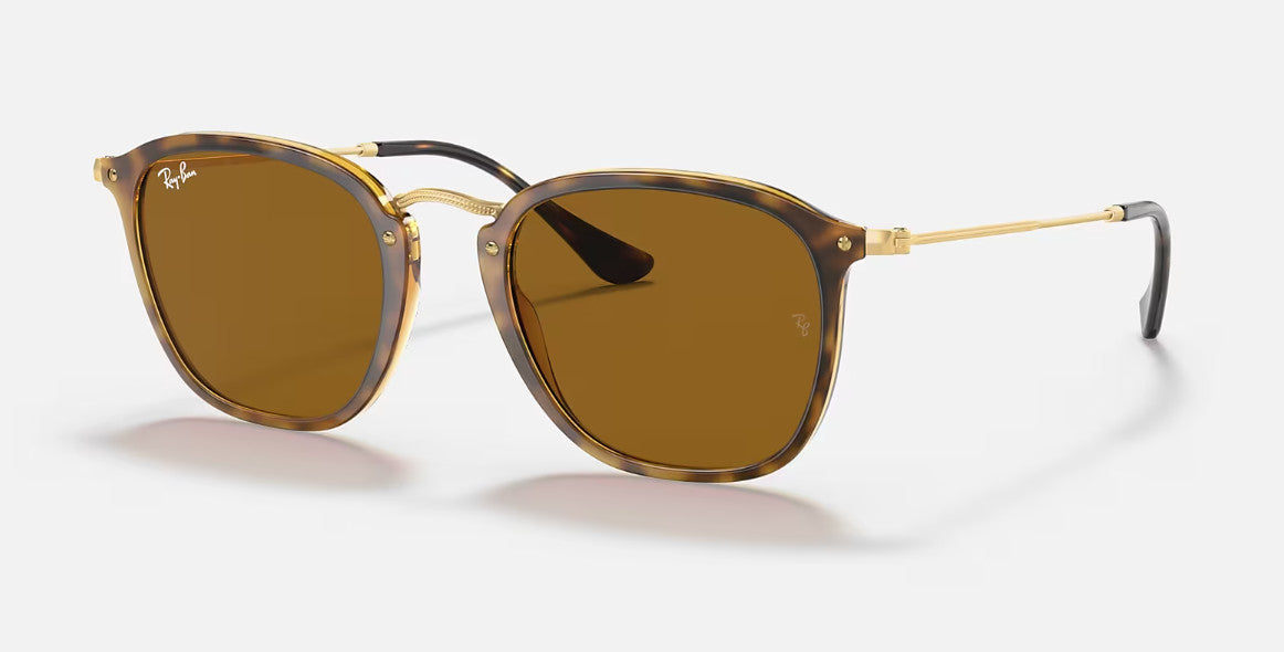 RAY-BAN RB2448 SUNGLASSES LIGHT HAVANA w/B-15 BROWN