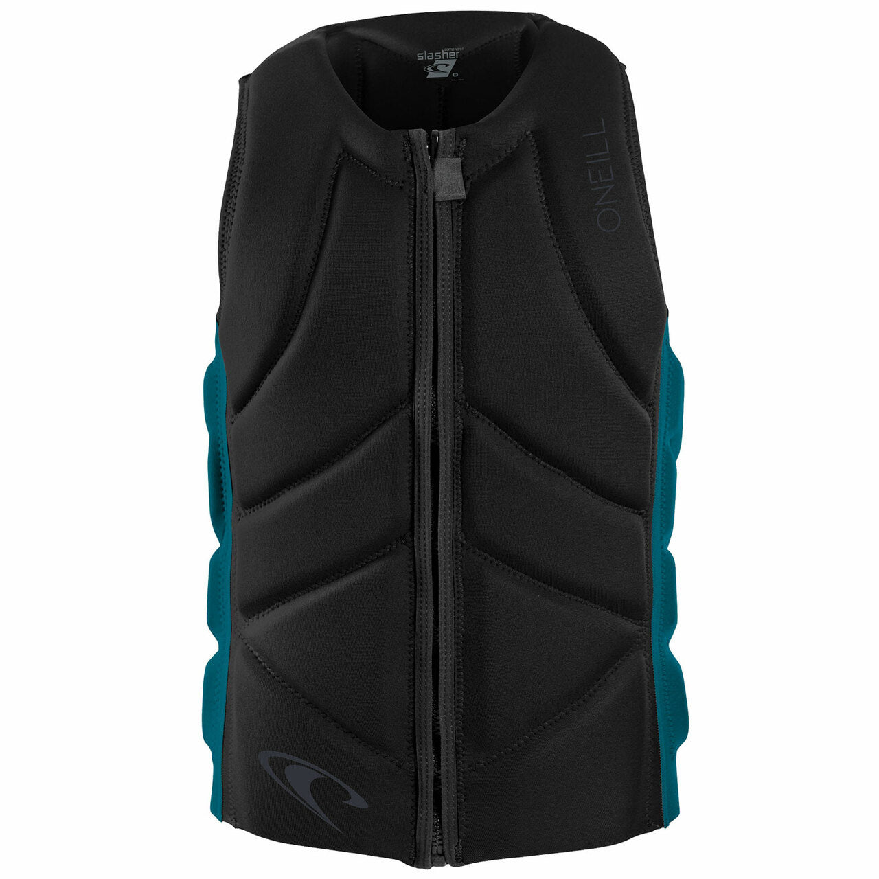 2022 O'NEILL MENS SLASHER FULL-ZIP COMP VEST BLK/TIDEPOOL